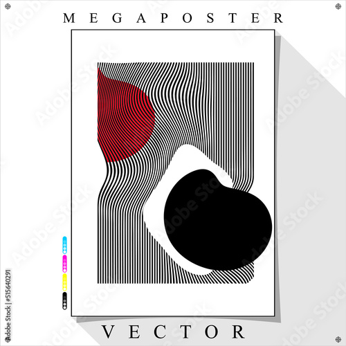 Desenho de Textura Colorida em Vetor para Poster 