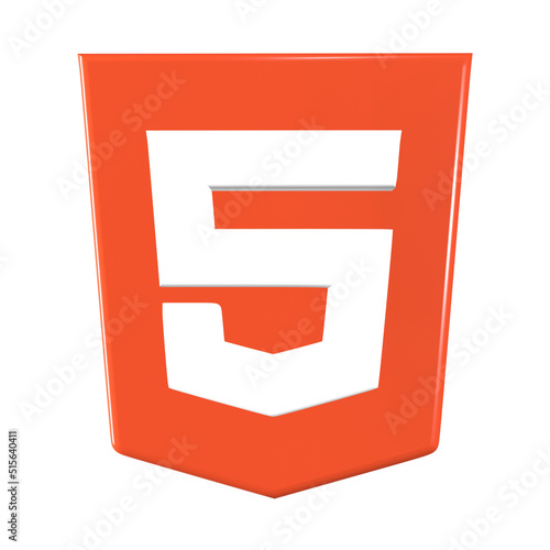 Stylized 3D HTML Icon Design
