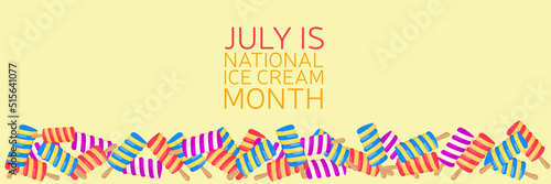 Happy National Ice Cream Day Illustration