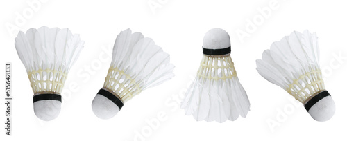 shuttlecock or badminton on white background 