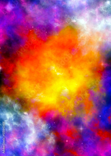 Abstract space background digital art texture for modern and contemporary design for wall art and home decor. © TukTuk Design
