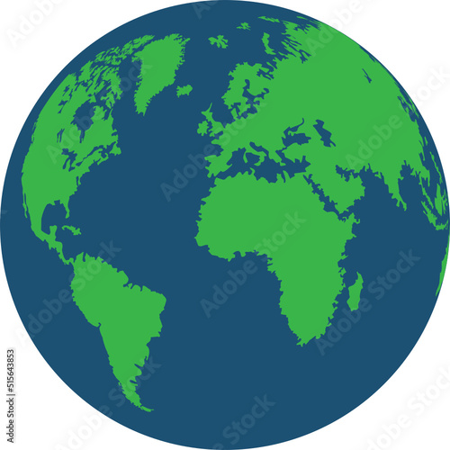 Earth globe clip art  vector illustration isolated