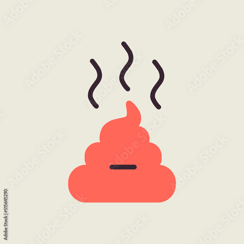 Pile of poo vector isolated icon. Pet animal sign