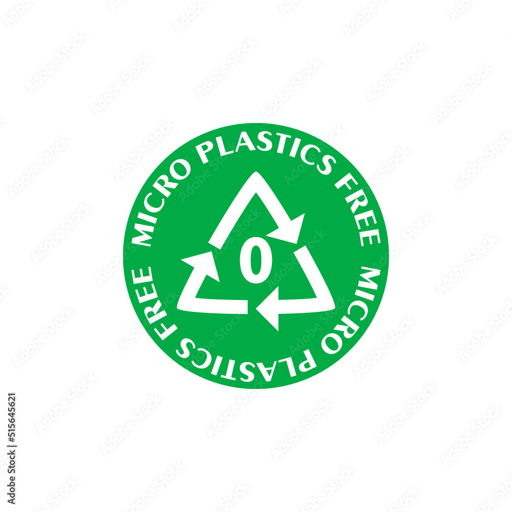 Micro plastics free icon isolated on white background Micro plastics free icon isolated on white background