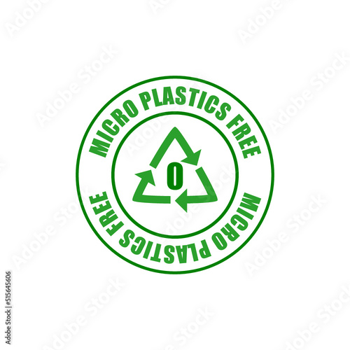 Micro plastics free icon isolated on white background
