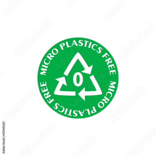 Micro plastics free icon isolated on white background