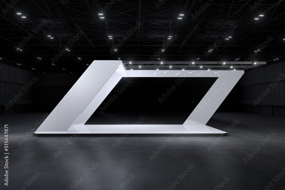 Booth Element Exhibition stand for mockup and Corporate identity,Display design.Empty ...