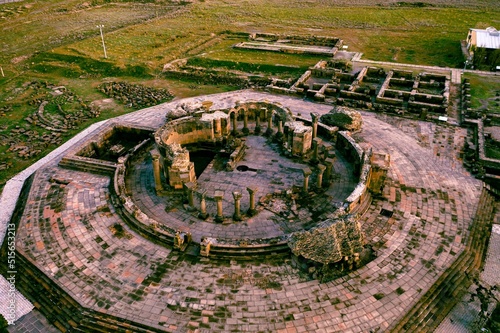 Ruins of Ancient Zvartnoc Cathedral. Vagharshapat (Etchmiadzin) in Armavir Province of Armenia. photo