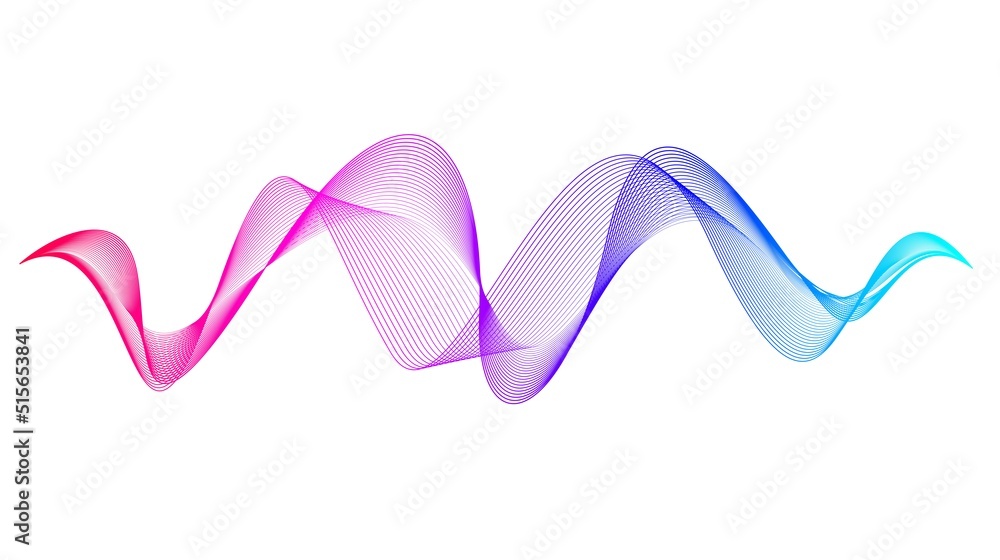 Abstract audio wave line design. Music waveform spectrum. Colorful sound wave pattern. Music technology concept. Vector illustration Abstract audio wave line design. Music waveform spectrum. Colorful sound wave pattern. Music technology concept. Vector illustration