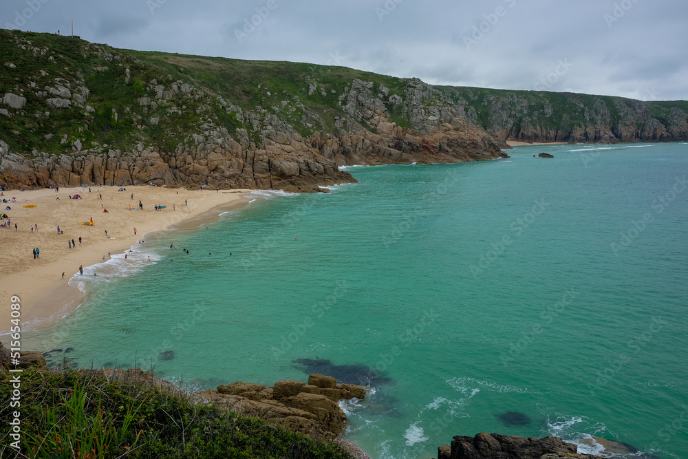 Beautiful beach in Cornwall of the UK 