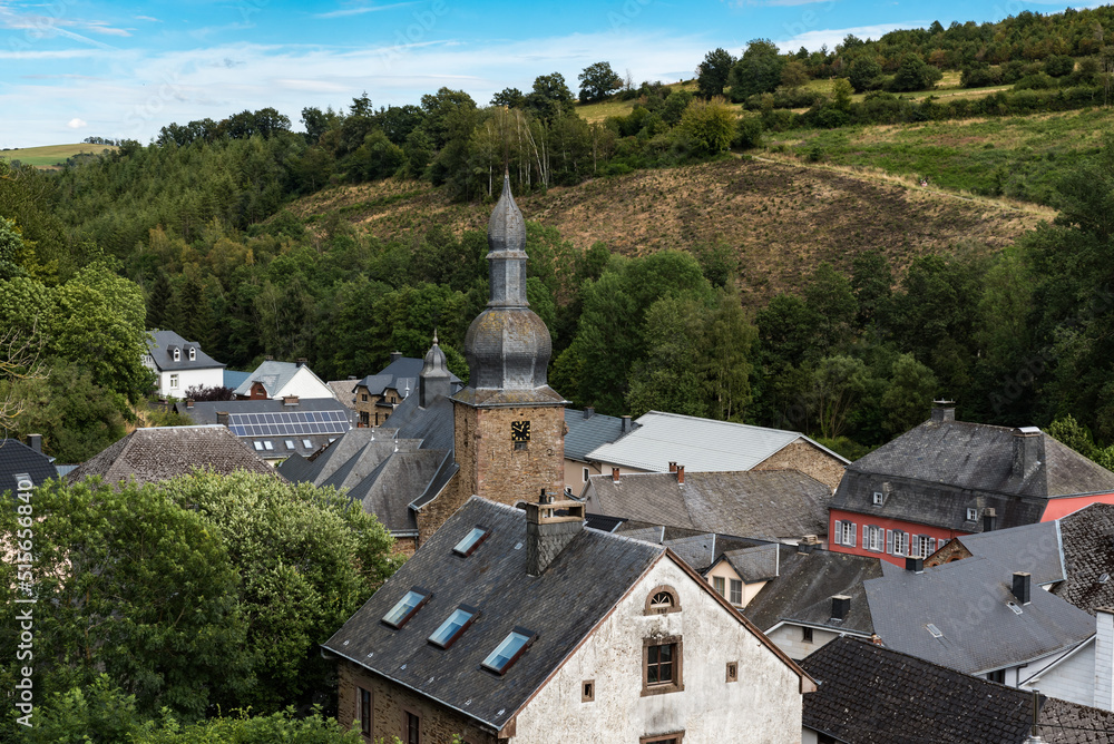 Burg-Reuland - East- Belgium - View from the castle tower of the village