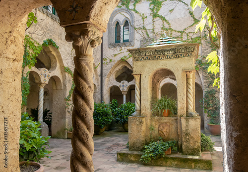 Terrace of Infinity in the Villa Cimbrone in mountainous Ravello,Ravello, Campania, Italy photo