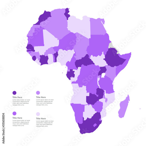 Africa Map Infographic, Heat Map, Vector Map, Countries Heat Map, Africa