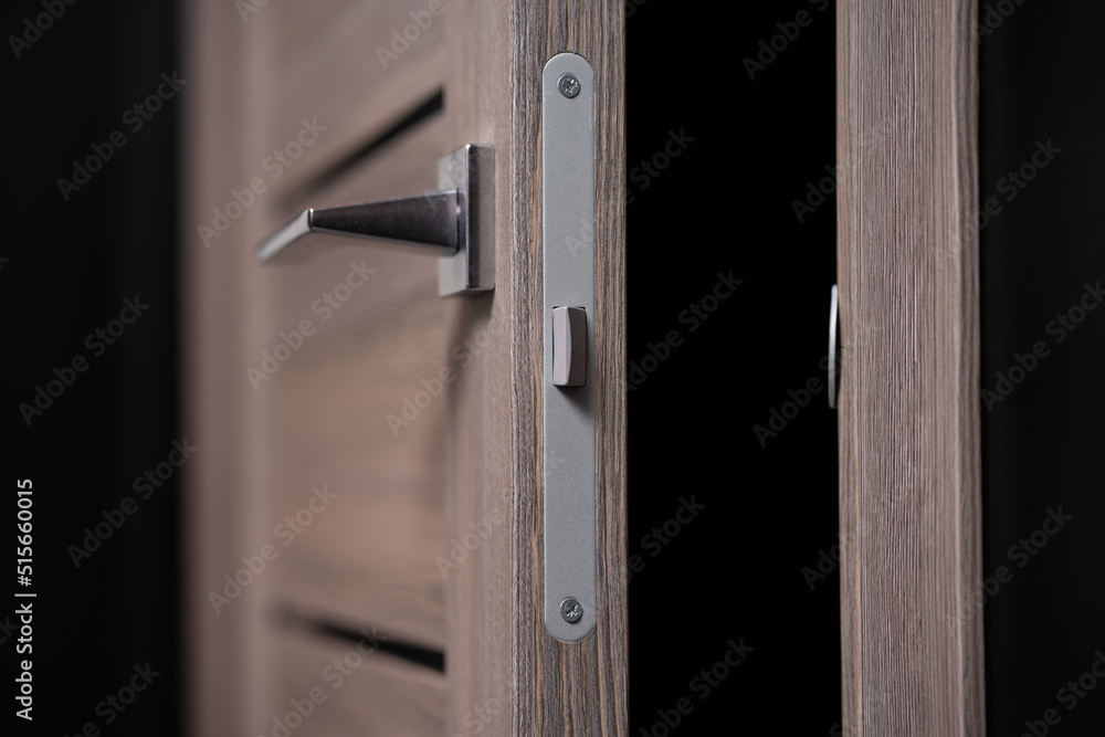 modern and secured metal door handle and latch detail modern and secured metal door handle and latch detail