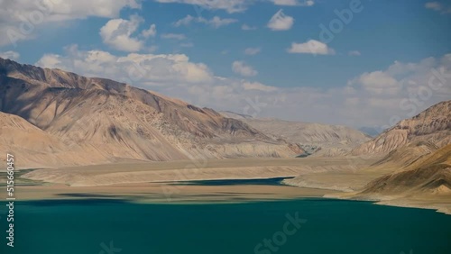 Pangong Tso or Pangong Lake is an endorheic lake in Himalayas, extends from Ladakh in India to Tibet in China. (time-lapse) photo