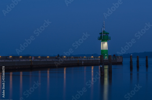 Leuchtturm in einer schönen Sommernacht in Travemünde Schleswig Holstein, Germany