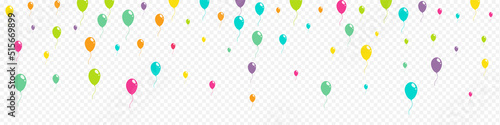 Cartoon Helium Ballon Vector Panoramic