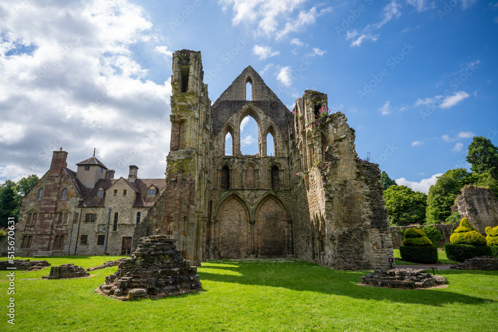 The 12th Century Wenlock Priory in Shropshire, England