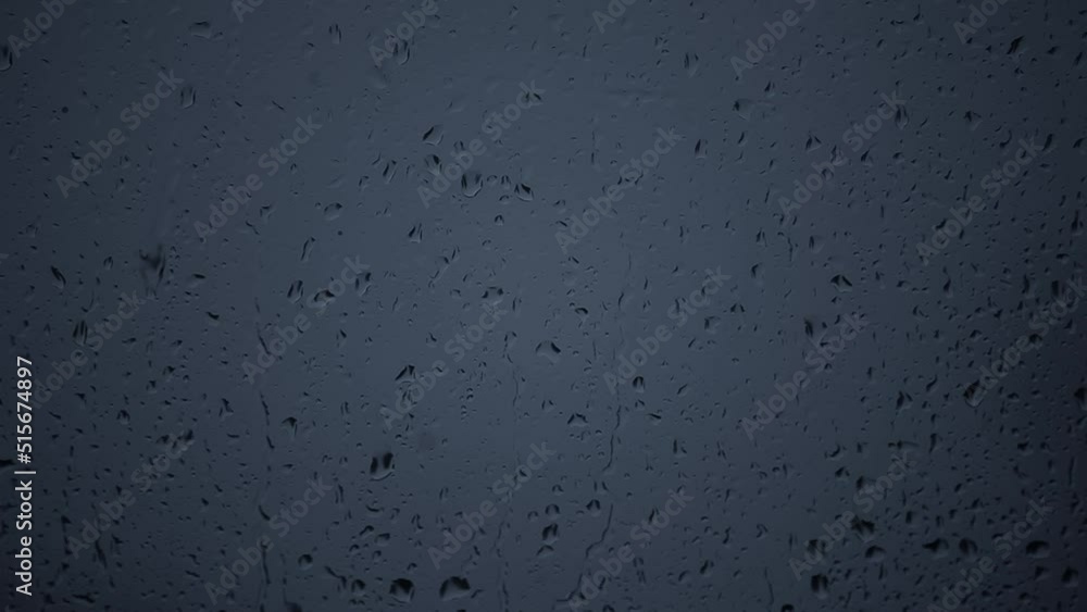 footage of window rain drops 