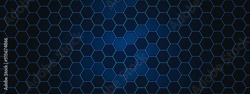 Hexagonal technology background vector illustration.