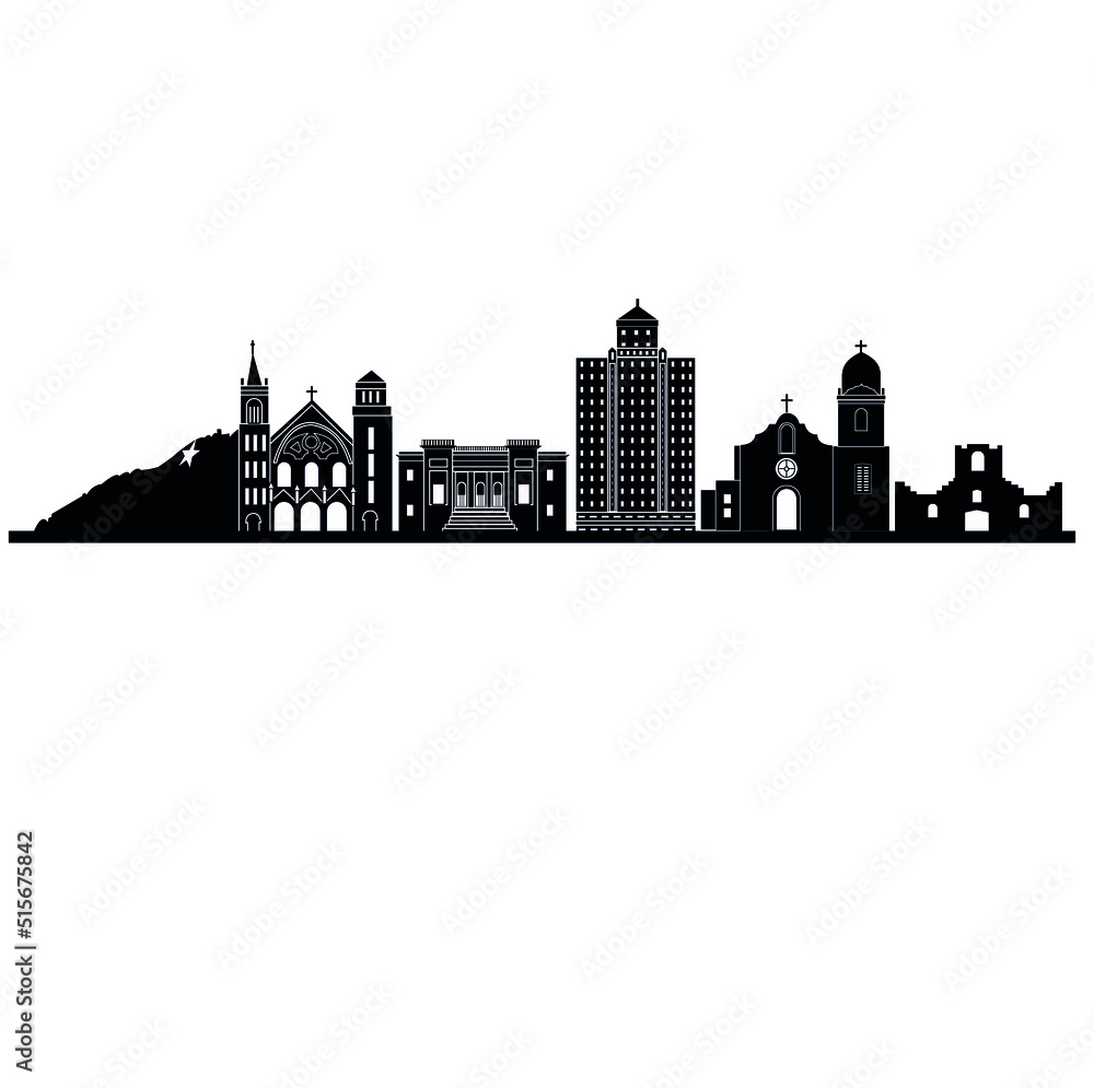 Obraz premium el paso city skyline silhouette