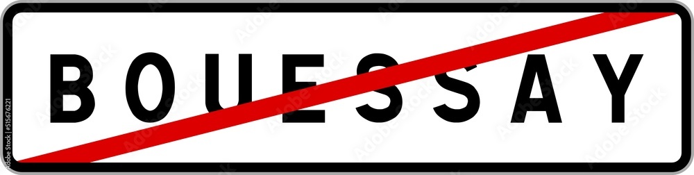 Panneau sortie ville agglomération Bouessay / Town exit sign Bouessay Panneau sortie ville agglomération Bouessay / Town exit sign Bouessay