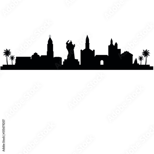 split ( croatia) city skyline silhouette