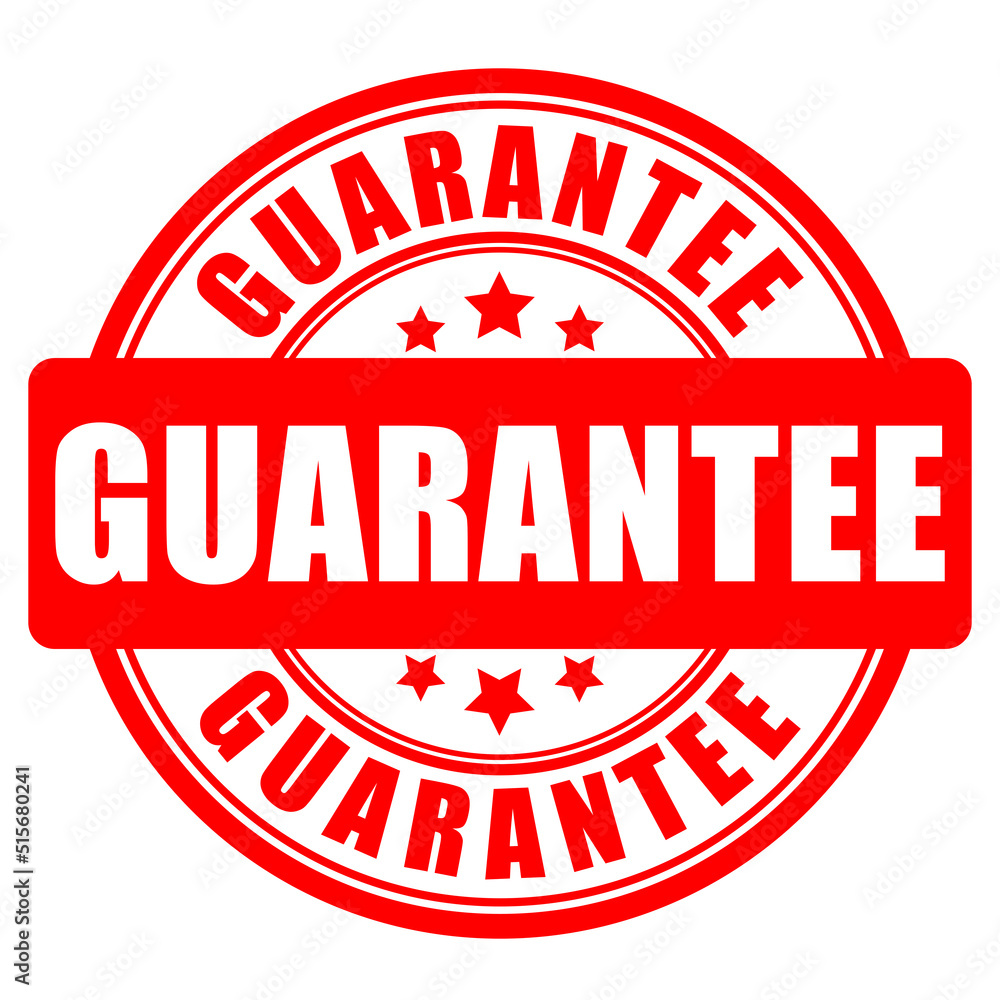 Red guarantee vector seal