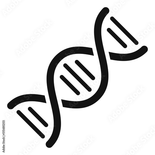 Dna helix icon, human gene vector pictogram