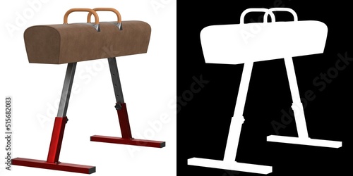 фотографія 3D rendering illustration of a pommel horse