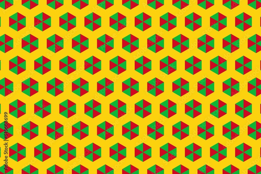 Geometric pattern in the colors of the national flag of Mali. The colors of Mali. Geometric pattern in the colors of the national flag of Mali. The colors of Mali.