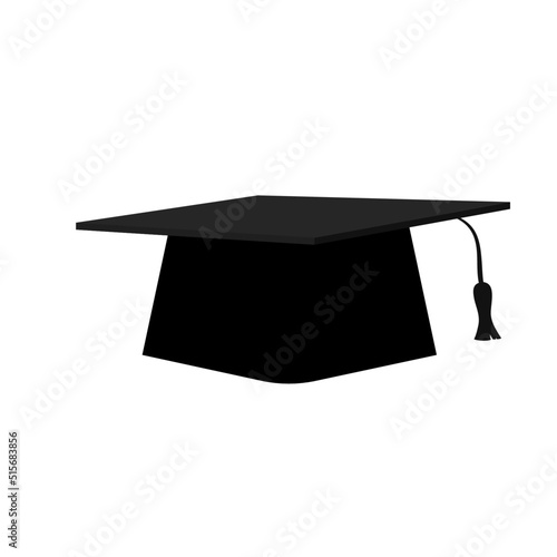 Icon with a man with a cap. Education. Vector stock illustration. Academy. Bachelor.
