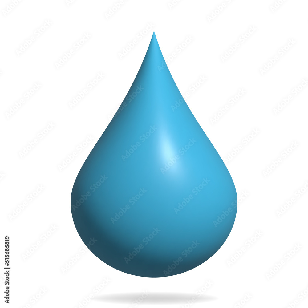 3D Drop Water Icon. Vector Illustration 3D Drop Water Icon. Vector Illustration