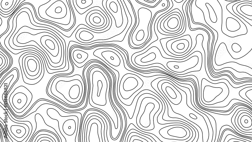 White wave paper curved reliefs abstract background, Abstract topographic contours map background. Geographic mountain relief. Abstract lines background. Contour maps. Business concept.