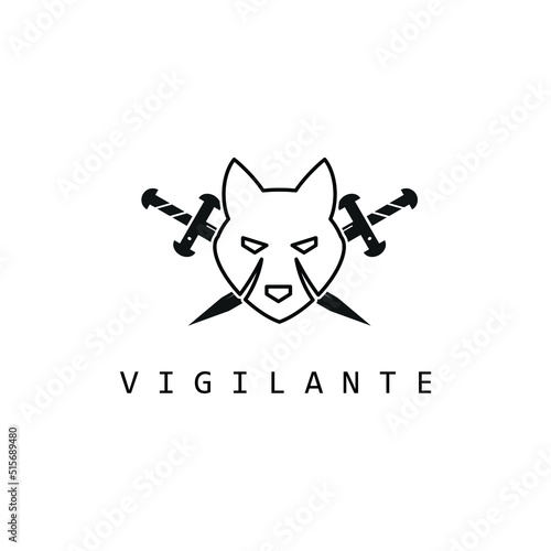 00214EPS10 - Wolf Sword Logo inspiration design