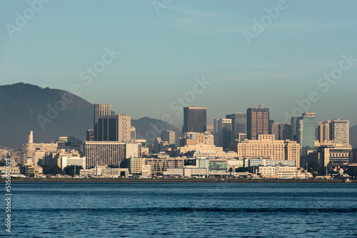 View of Rio de Janeiro City Skyline With Mountains