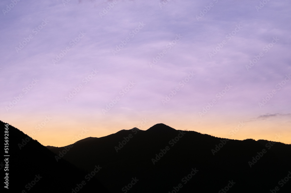 Berge bei Sonnenuntergang