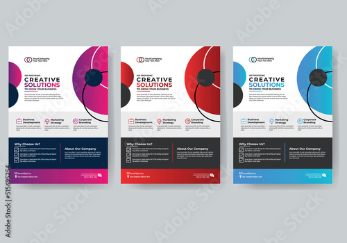 Corporate business flyer template, a4 flyer template, digital marketing agency flyer, gradient flyer template, abstract business flyer template, modern flyer template, unique flyer template