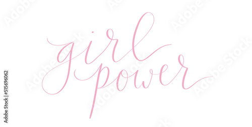 Girl power handwritten lettering