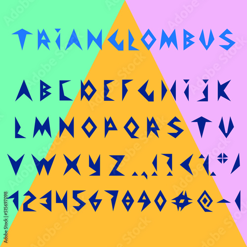 Trianglombus font glyphs letters alphabet