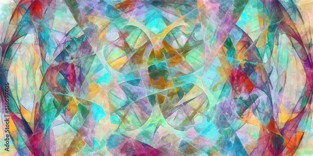 Abstract flowing digital fractal patterns in a painterly style - watercolor bright acrylic paint and ink styled symmetrical space and bright abstract concept Abstract flowing digital fractal patterns in a painterly style - watercolor bright acrylic paint and ink styled symmetrical space and bright abstract concept