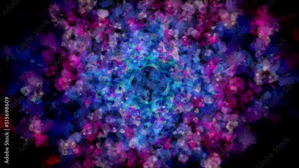 Abstract flowing digital fractal patterns in a painterly style - watercolor bright acrylic paint and ink styled symmetrical space and bright abstract concept Abstract flowing digital fractal patterns in a painterly style - watercolor bright acrylic paint and ink styled symmetrical space and bright abstract concept