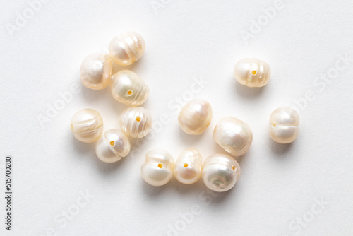 Isolated Natural Pearl on White Background