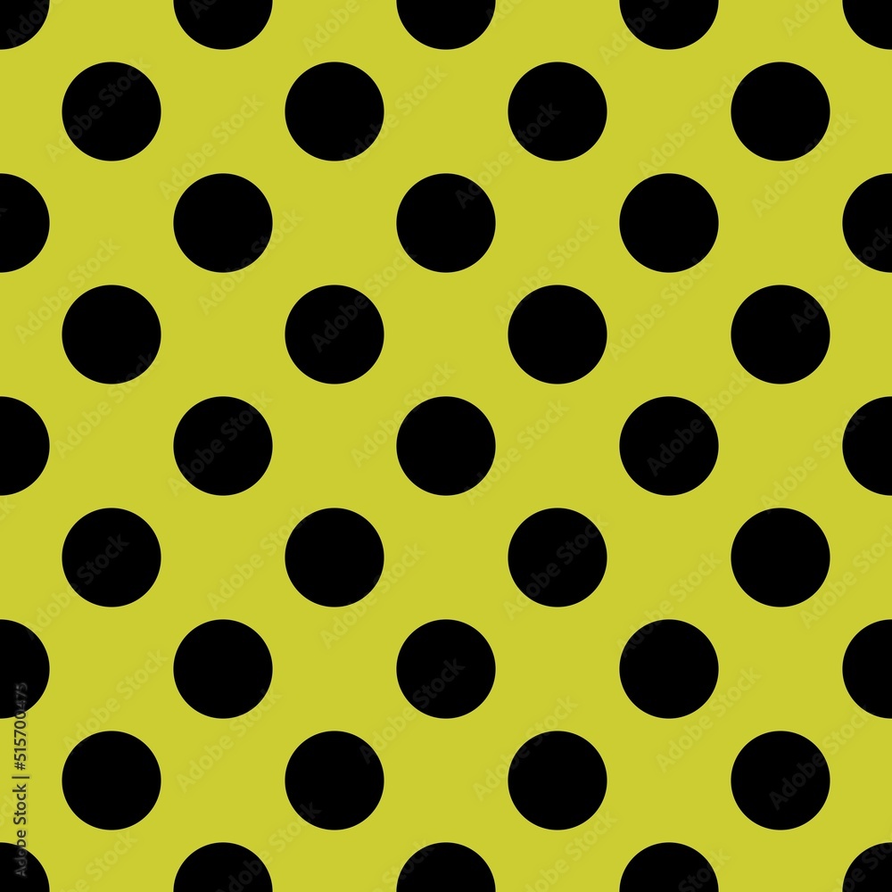 Seamless vector pattern or texture with black polka dots on dark ...