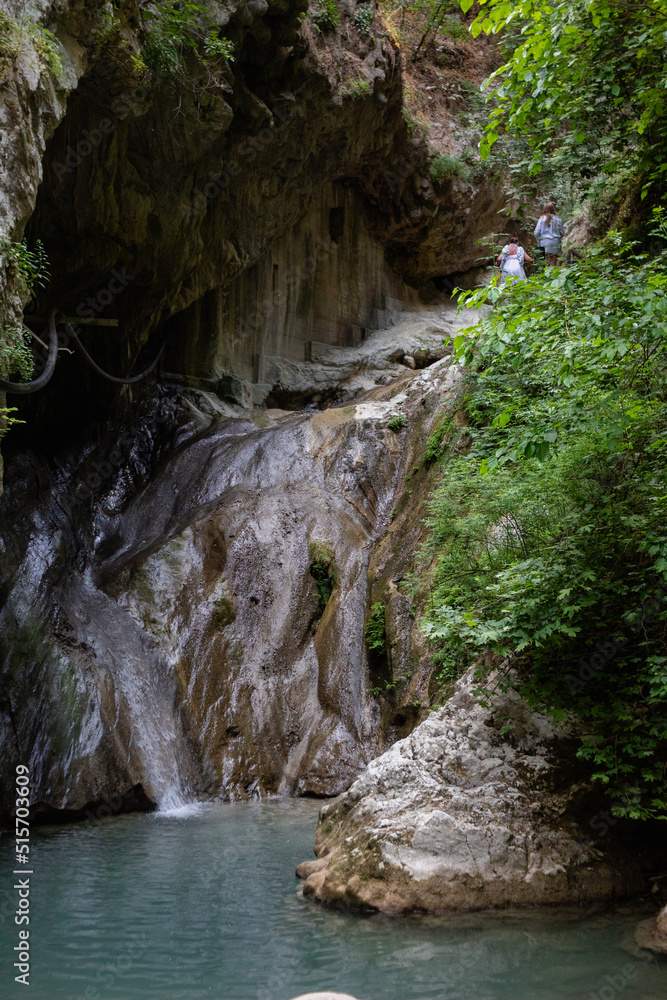 waterfalls hidden in the forests of lefkas greece