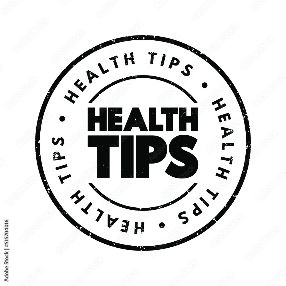 Health Tips text stamp, concept background Health Tips text stamp, concept background