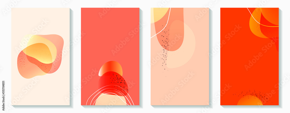 Abstract vertical covers. Modern for sale website banner, sale tag, sale promotional material vector illustration. Smooth dynamic lines in orange shades. Banner template design. Ep