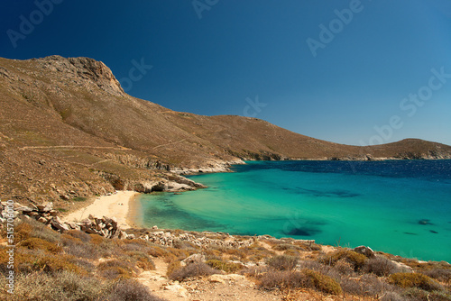 Kalo Ampeli beach on Serifos island in Greece