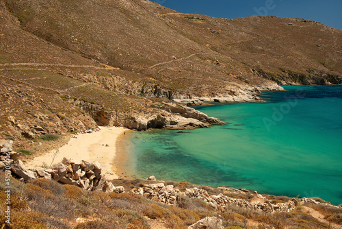 Kalo Ampeli beach on Serifos island in Greece