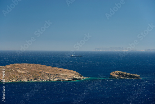 Ship sailing in the open sea